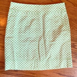 Kelly Green and White pattern skirt